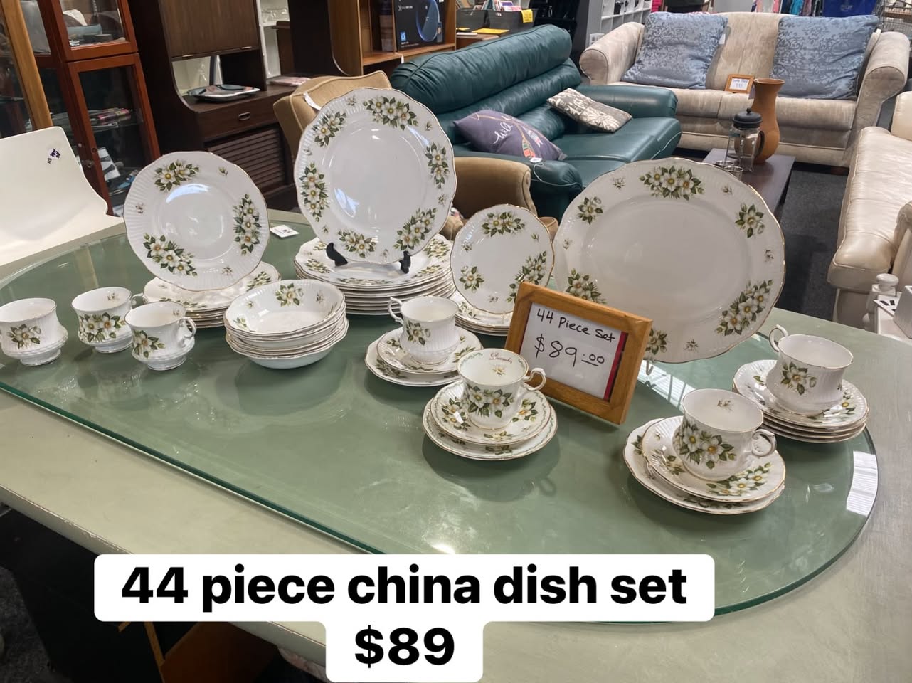 Scarves, warm jackets, a high-end clothing rack and a 44-piece china set are in store at Bridge Community Store.