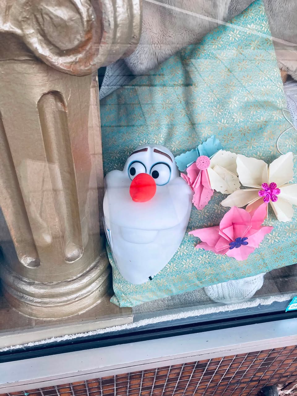 Frozen frenzy at AAPS Op Shop Cheltenham, with children’s Elsa and Anna costumes, dolls, toys, glitter shoes and wintery clothing in store. Visible prices include a Frozen backpack for $5, a polar-bear soft toy for $8, an upcycled doll for $10, and a white crystal dress in size 12–14 for $45.