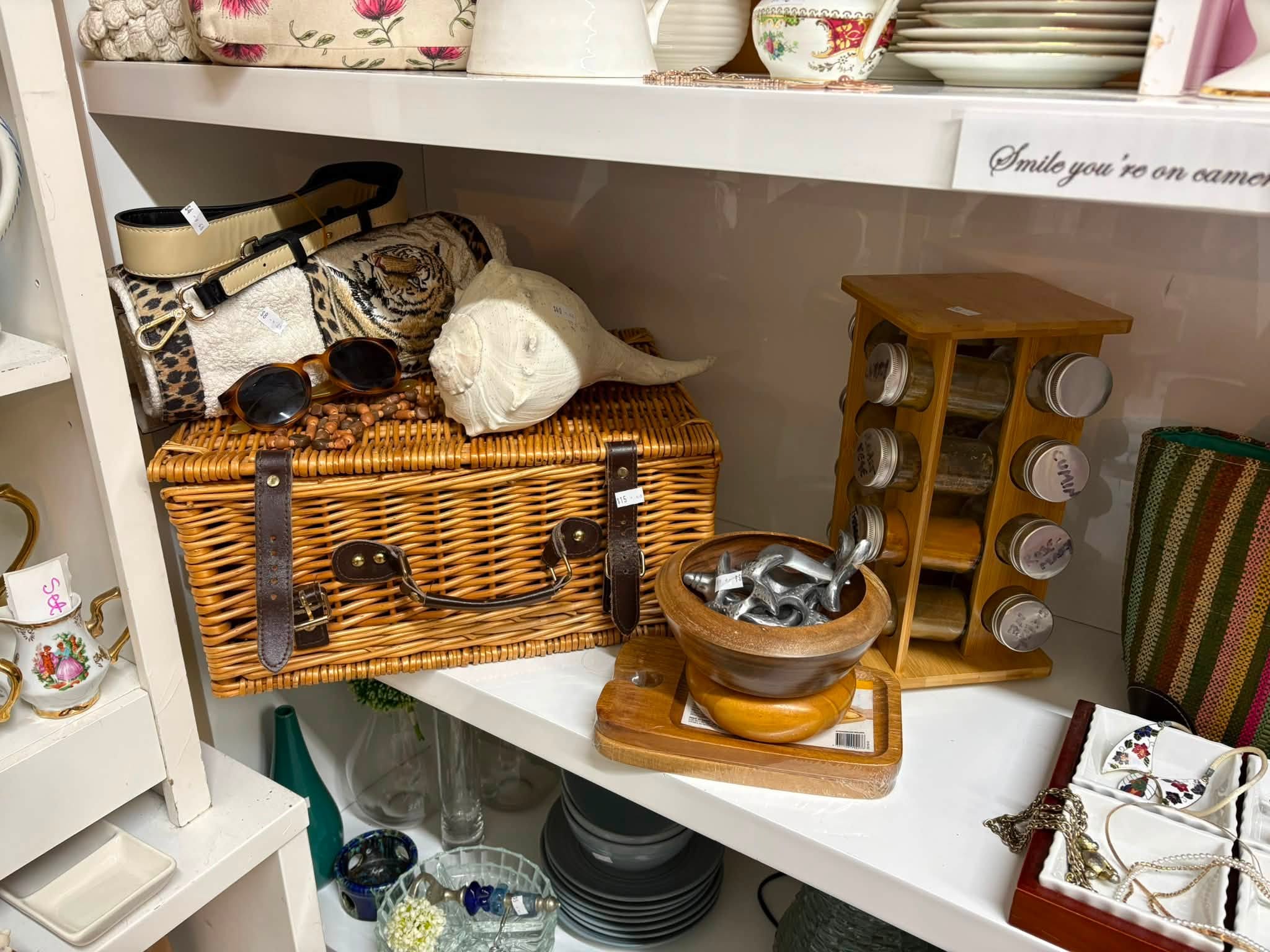Vintage and old-tech finds are in store at Coastal Treasures, including corded telephones, toys, homewares, clothing and a Barbie Dreamhouse priced at $80.