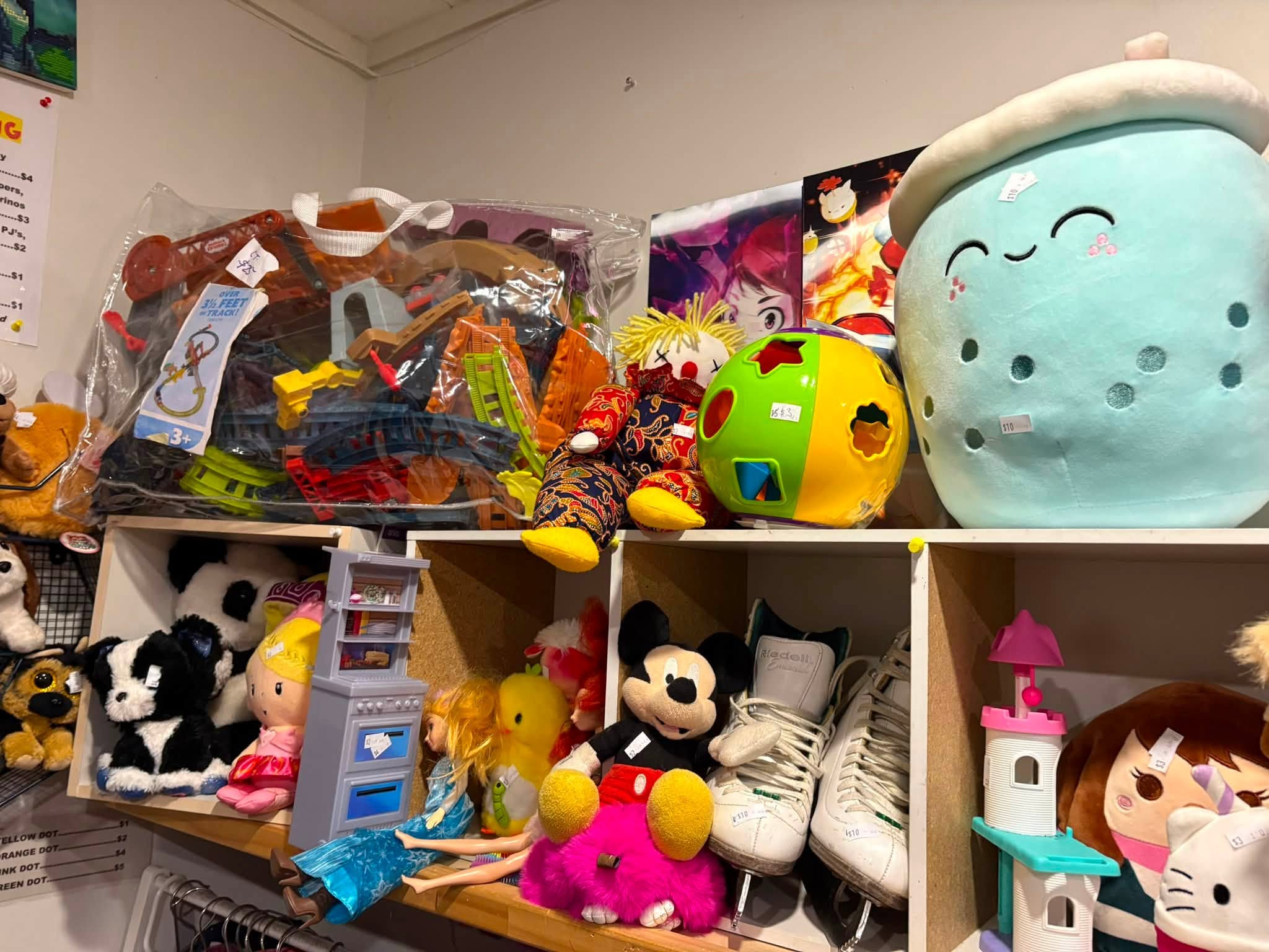 Vintage and old-tech finds are in store at Coastal Treasures, including corded telephones, toys, homewares, clothing and a Barbie Dreamhouse priced at $80.