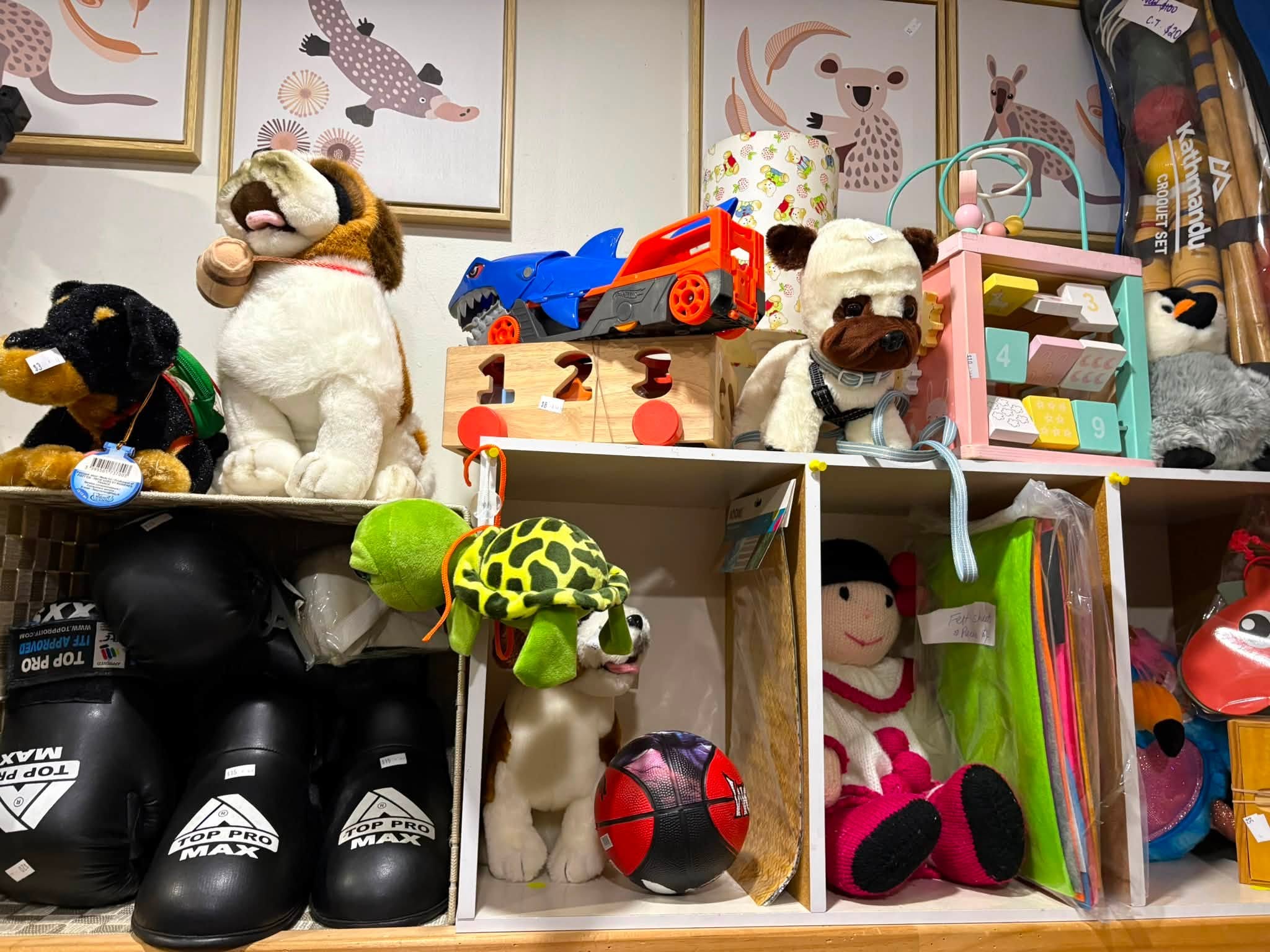 Vintage and old-tech finds are in store at Coastal Treasures, including corded telephones, toys, homewares, clothing and a Barbie Dreamhouse priced at $80.