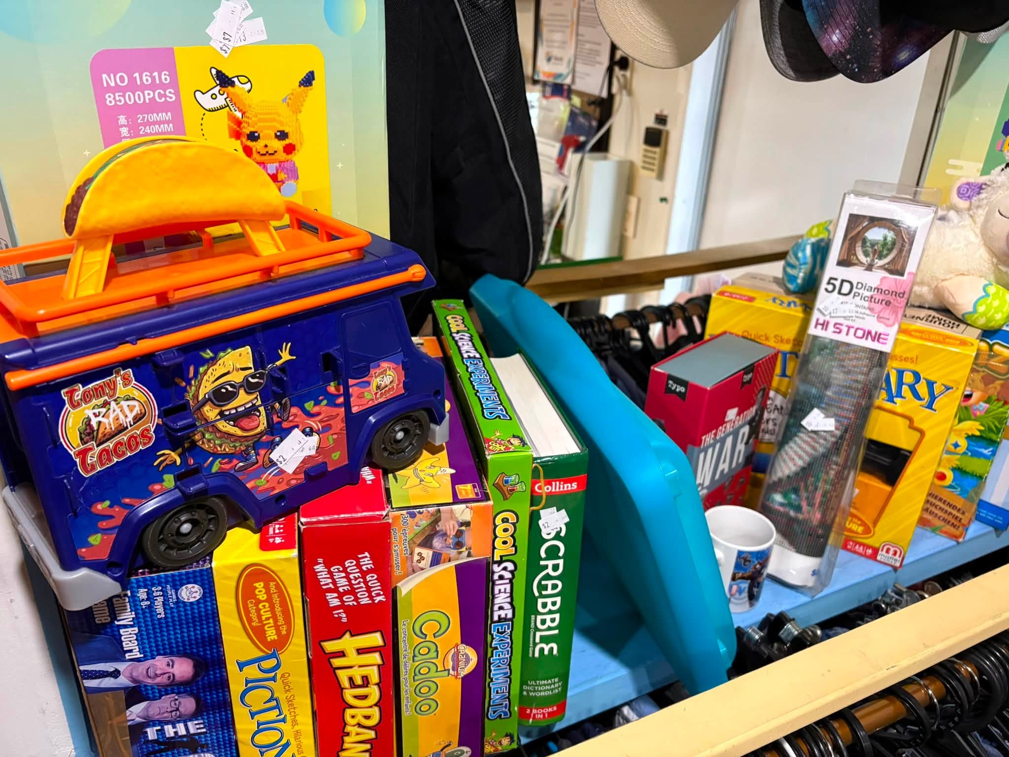 Vintage and old-tech finds are in store at Coastal Treasures, including corded telephones, toys, homewares, clothing and a Barbie Dreamhouse priced at $80.