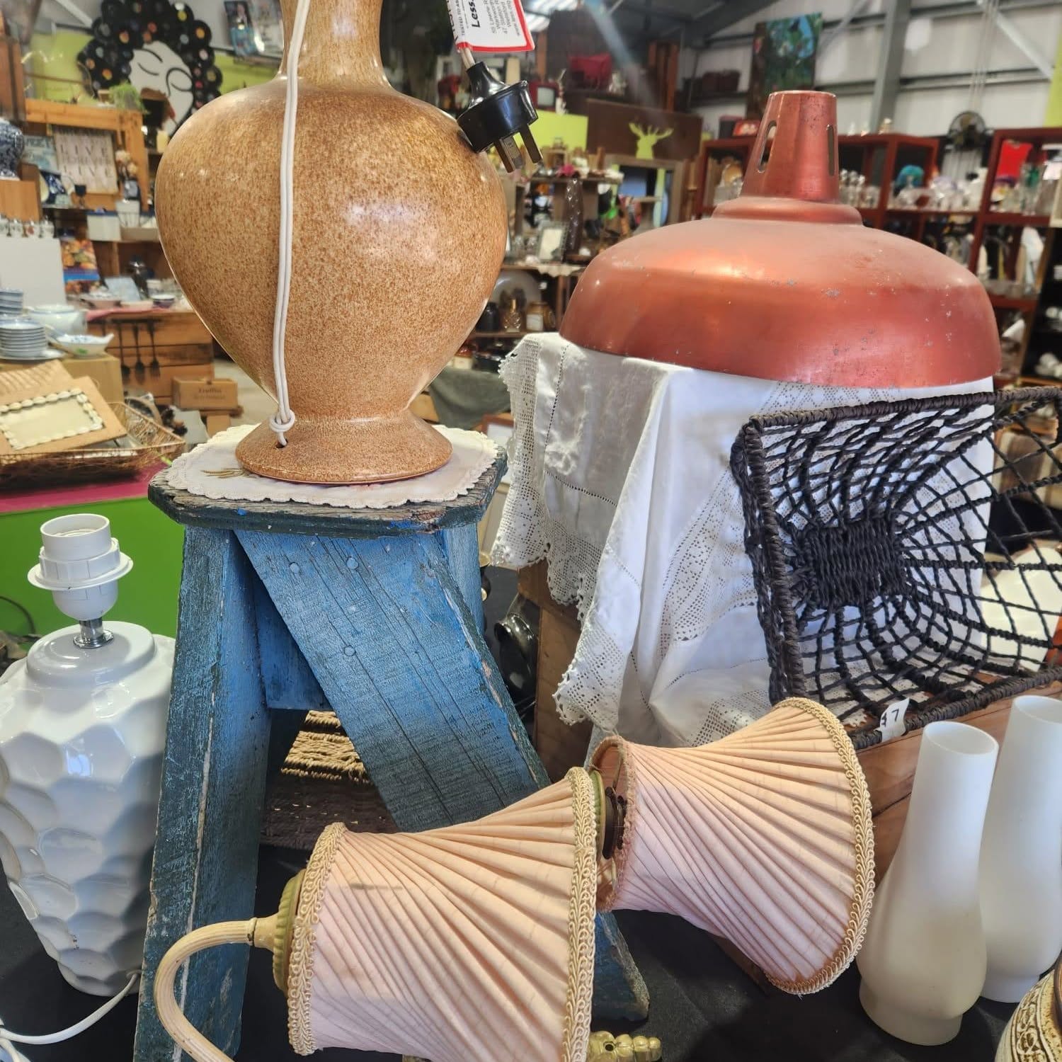 Furniture and lighting are 50% off at Less Waste Warkworth.