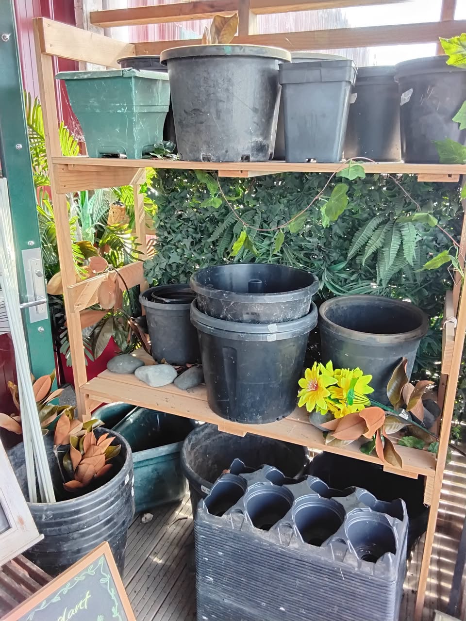 Preserving jars, hydrangeas, garden pots, furniture and building materials are available at Helensville Zero Waste.