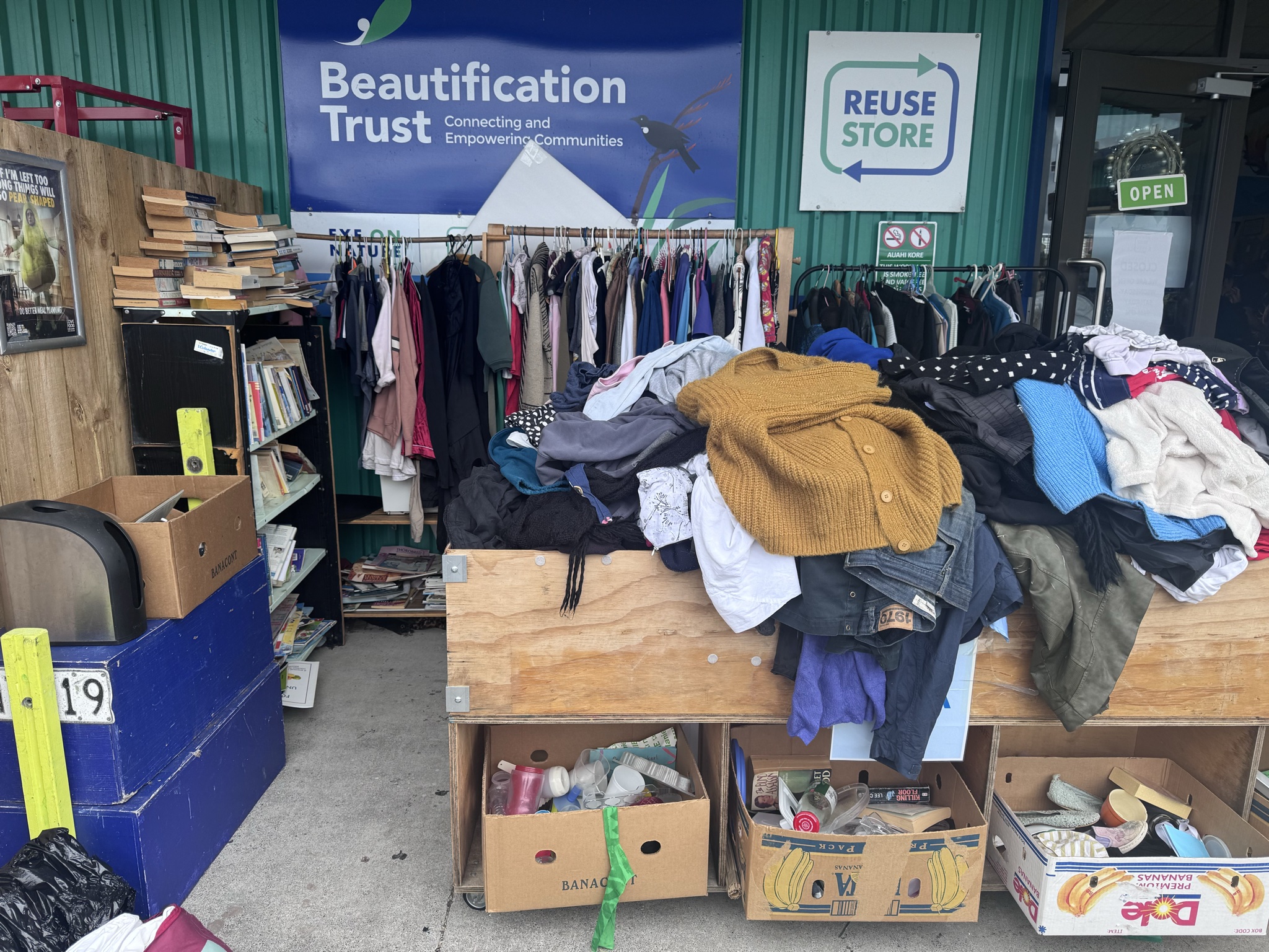 MCRC always has free stuff out the front for the community as well as a Pataka Kai cupboard and fridge.