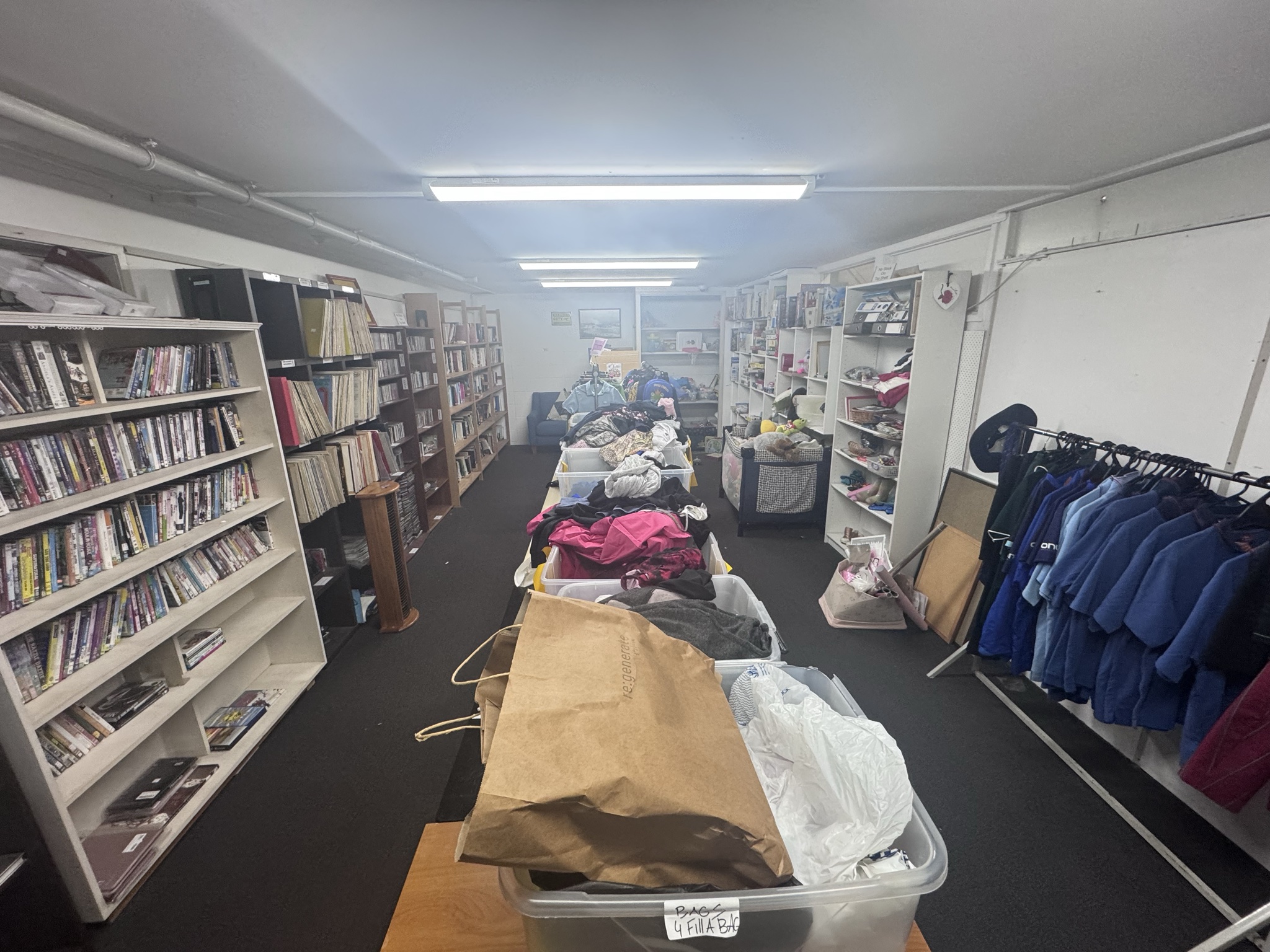 Always with a visit when visiting the big hospice shop across the road, can be good finds. Mostly clothes, shoes, books, bric brac and homewares.