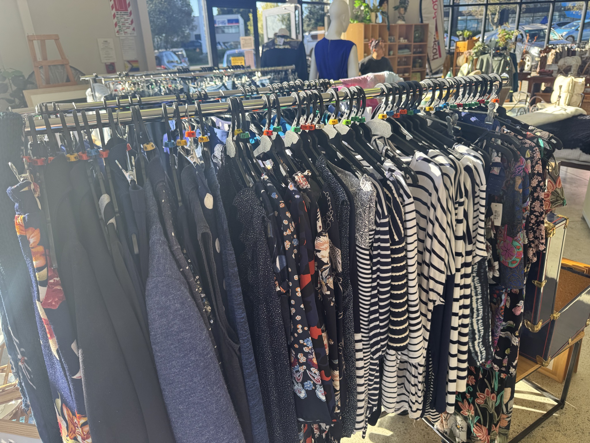 Interesting stuff spotted today: whole racks of new clearout jerseys. They organise by colour and have size coathangers, so it’s a really lovely shopping experience. Prices reasonable