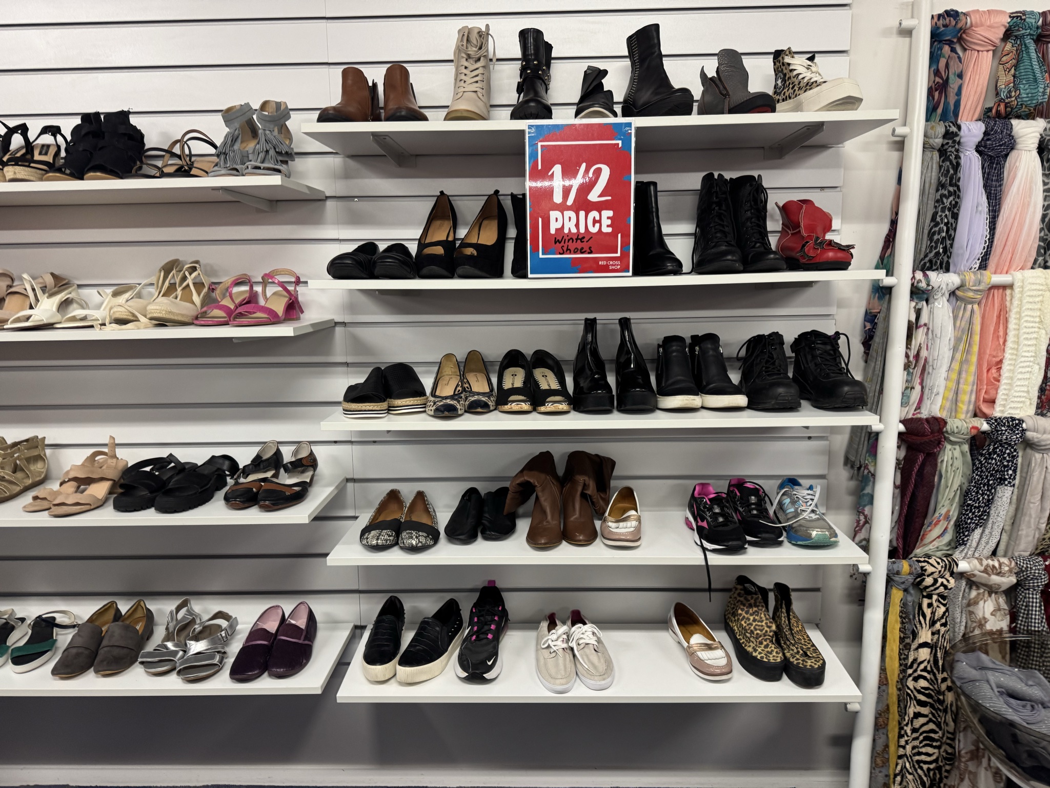 Some bargain brand New Jerseys from a major brand, as well as half price winter shoes. This ship always has kids clothes for me and great menswear section and retro furniture and dinnerware & cups etc