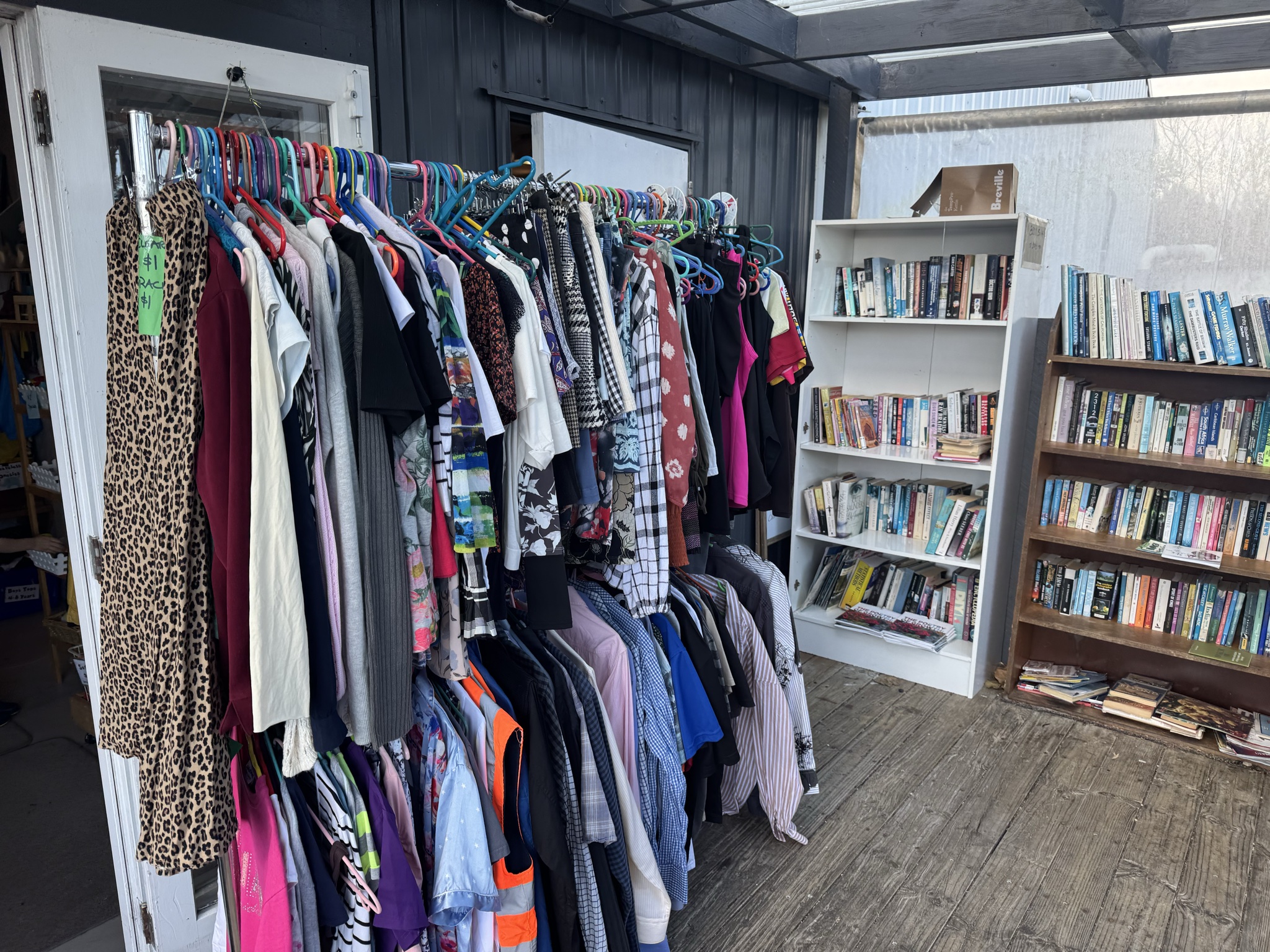 Great little community op shop with very approachable prices, big kids area and a lovely community garden next door to have a snack in. Loved our little mission out there