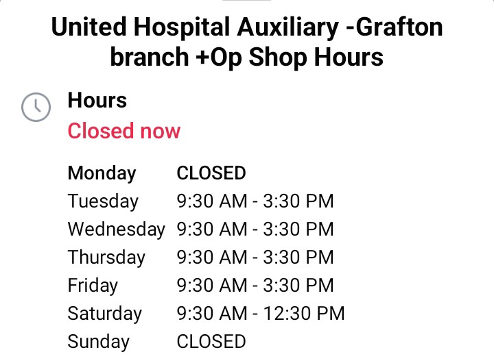 Check out Hospital Auxiliary Clothing & Collectable Shop Grafton in Grafton