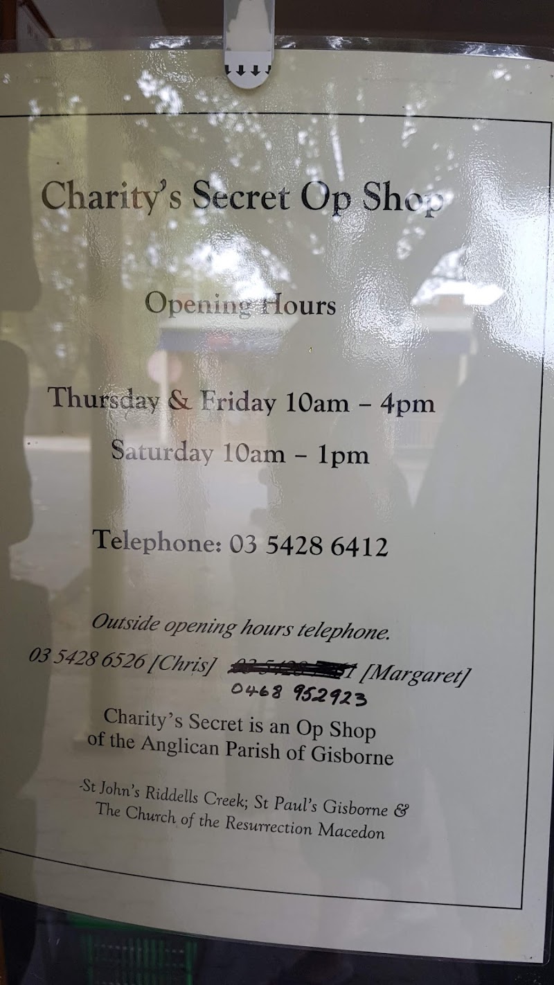 Check out Charity’s Secret Op Shop in Riddells Creek