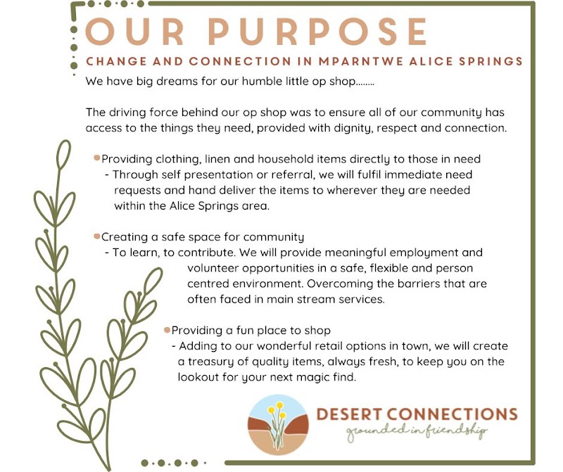 Check out Desert Connections Community Op Shop Ciccone in Ciccone