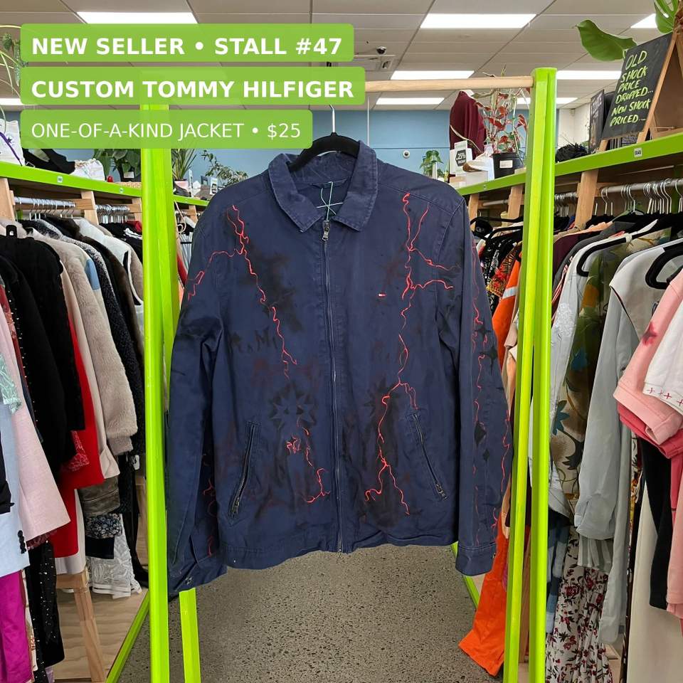NEW SELLER ALERT — STALL #47, ONEHUNGA
This stall definitely isn't doing ordinary.
Custom pieces, hand-painted streetwear and some seriously one-of-a-kind finds have just landed at Re:Circle Onehunga.
A few finds:
 Custom shorts — $30
 Tyler, The Creator tour merch — $30
 Custom Tommy Hilfiger jacket — $25
 Hand-painted Nike crew neck — $50
And there's plenty more waiting on Stall #47.
These are the kind of pieces where once they're gone, they're gone. Come have a look before someone else gets there first.
 Re:Circle Onehunga
252 Onehunga Mall — top roundabout, big green building.
 Got great stuff sitting at home? Book a stall and turn it into cash without Marketplace messages, meet-ups or no-shows.
#ReCircle #ReCircleOnehunga #NewSeller #Onehunga #SecondHandStyle #Streetwear #AucklandShopping #ThriftFinds #PrelovedFashion #ShopSecondHand #CircularFashion