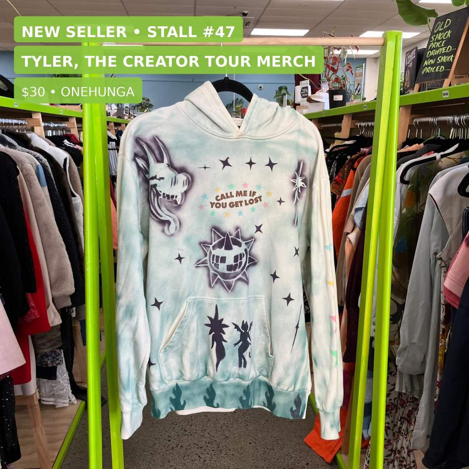 NEW SELLER ALERT — STALL #47, ONEHUNGA
This stall definitely isn't doing ordinary.
Custom pieces, hand-painted streetwear and some seriously one-of-a-kind finds have just landed at Re:Circle Onehunga.
A few finds:
 Custom shorts — $30
 Tyler, The Creator tour merch — $30
 Custom Tommy Hilfiger jacket — $25
 Hand-painted Nike crew neck — $50
And there's plenty more waiting on Stall #47.
These are the kind of pieces where once they're gone, they're gone. Come have a look before someone else gets there first.
 Re:Circle Onehunga
252 Onehunga Mall — top roundabout, big green building.
 Got great stuff sitting at home? Book a stall and turn it into cash without Marketplace messages, meet-ups or no-shows.
#ReCircle #ReCircleOnehunga #NewSeller #Onehunga #SecondHandStyle #Streetwear #AucklandShopping #ThriftFinds #PrelovedFashion #ShopSecondHand #CircularFashion
