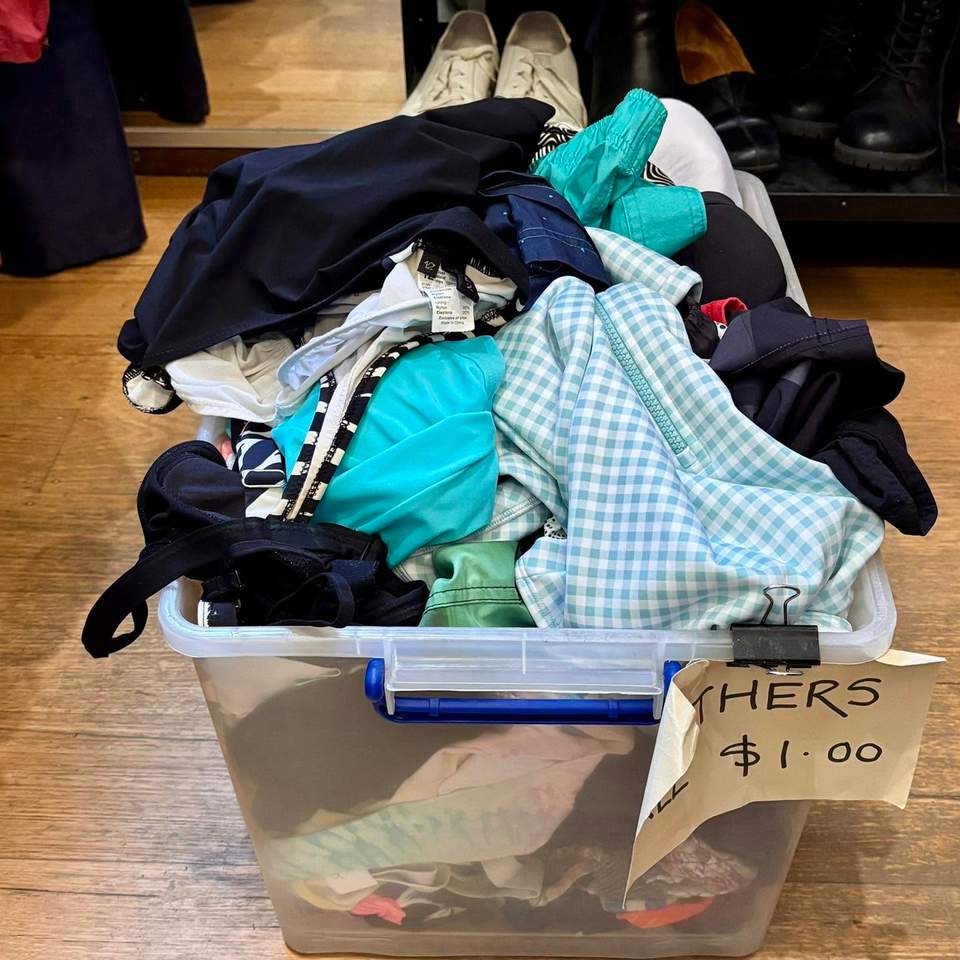 It’s a while since we’ve shown you our nightwear collection, so here it is currently. You’ll find just about everything from warm and cosy pieces to skimpier items: pyjamas, nighties, dressing gowns are all well represented, in good condition, a range of sizes and all at affordable prices. And while you’re in that section, check out our bin of bathers - all styles and colours just waiting for you to buy! We’re at 33 Mechanics Road Red Hill and open Tuesday, Weds, Fri and Sat from 10 am to 1 pm. Proudly supporting Peninsula Home Hospice and other local nonprofits.