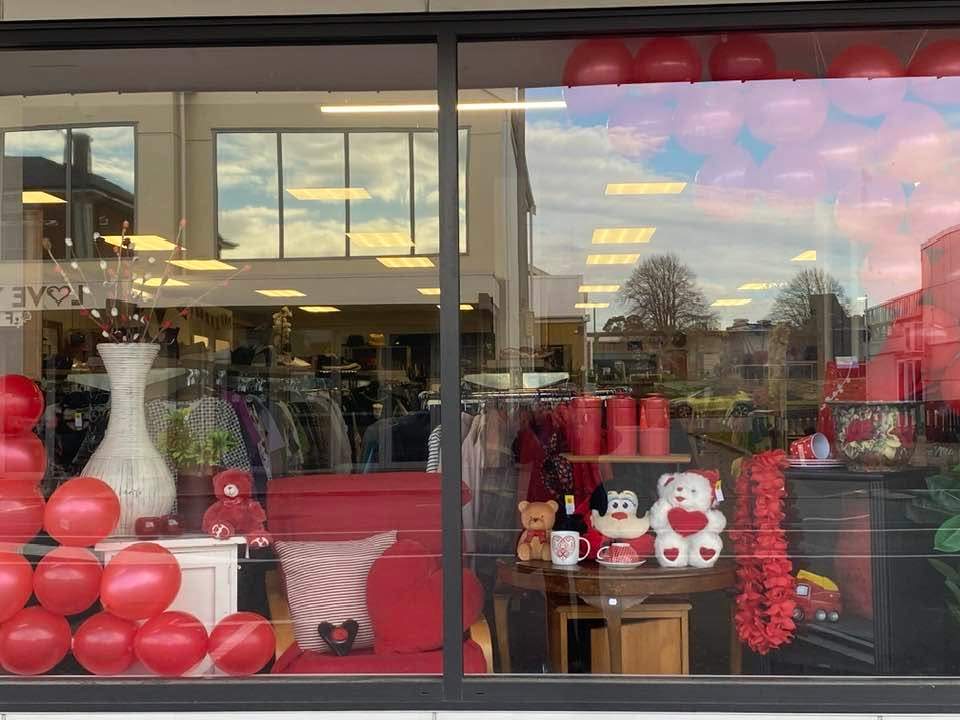Kelly has done us proud with a red themed window display