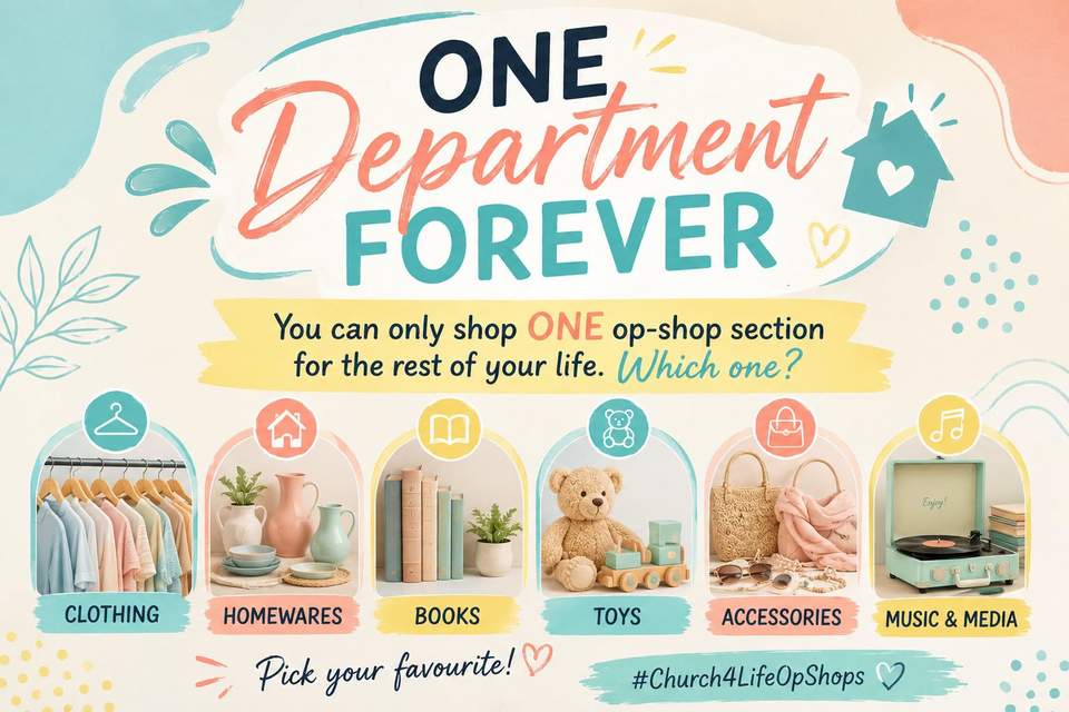 “You can only shop ONE Op Shop section forever.”
Me: Easy.
Also me, 37 seconds later: “But surely the books near the homewares don’t count as a DIFFERENT section?”
Which department would you choose if there were absolutely NO loopholes?
#Church4LifeOpShops #1000LivesChanged #OpShopHumour #OpShopping #ThriftLife #OpShopFinds #BargainHunter