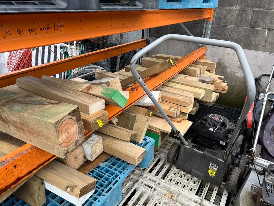 Hi There! Me Here! You know those times in the middle of a DIY, or at the start, when you just want a smallish piece of timber - And you don't want to have to spend a fortune on a piece that's more than you need? Well - We're recycling timber and, while we're just starting, ever increasing loads are coming down from the landfill, where we're happy to take good offcuts etc from you - The more the better! We sell it too - At the shop - Cheap as chips - Come and check us out!