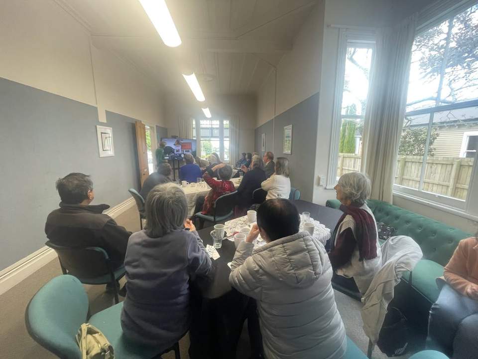 We had another fantastic Lunch Club yesterday.
Our seniors were treated to bacon and egg pie followed by the usual selection of delicious desserts from GBB.
A big thanks to author Adrienne Joyce who did a fascinating talk on how she moved a house from St Heliers to Mangawhai on a barge. Adrienne has written a successful children's book based on the experience and she shared lots of amazing photos of how the impressive move happened.
If you are interested in attending next months Lunch Club which takes place on Monday November 2nd, please email admin@highburyhouse.org.nz