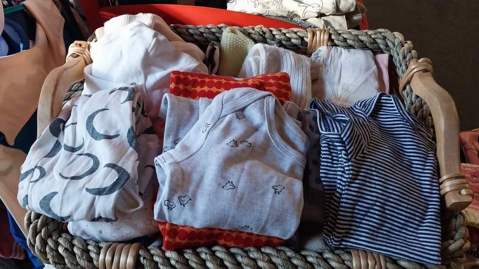 Do you have a baby? Or know someone who does? We've got baskets sized NB-12 months on sale: 5 items for $1 Come up and grab a baby bargain!