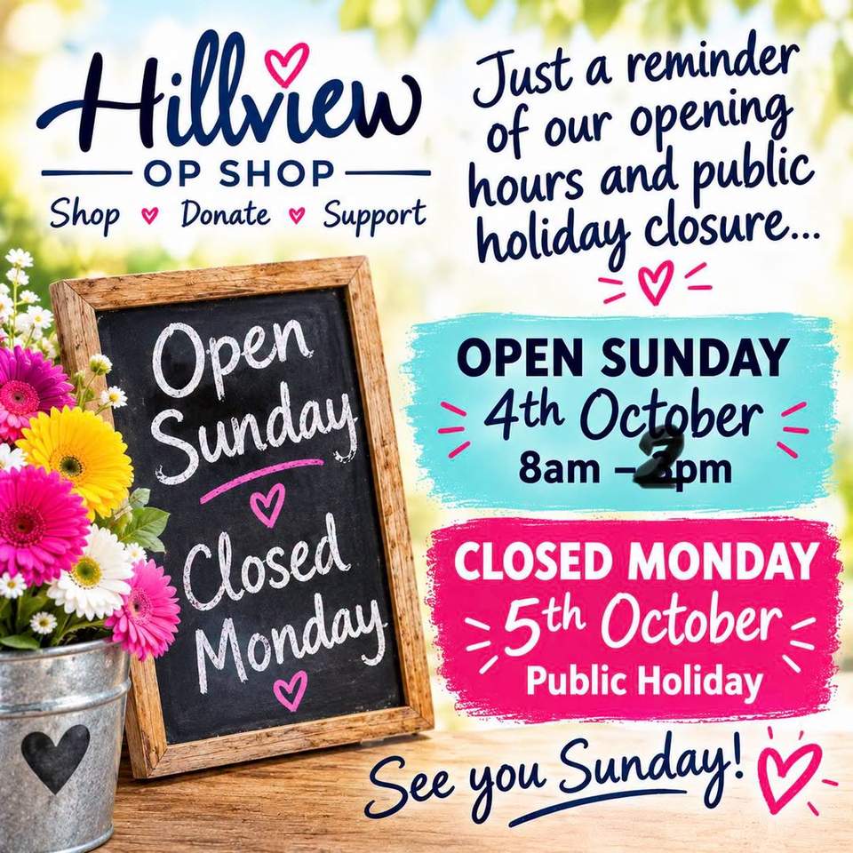 Open tomorrow till 2pm !!
Closed Monday