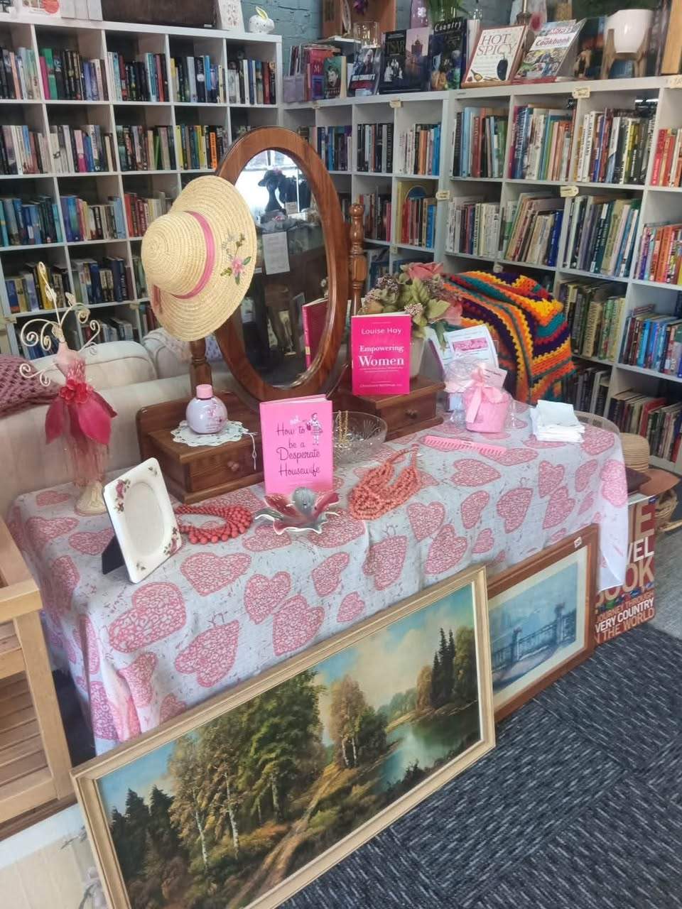 Our shop is decorated in pink for pinktober- proudly supporting breast cancer awareness month.