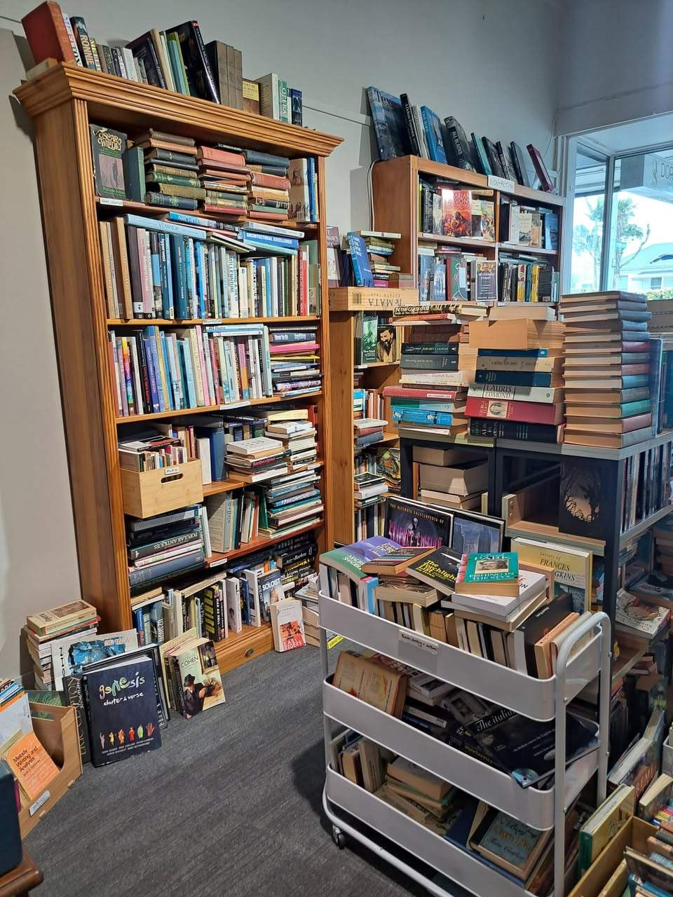 Ch-ch-ch-changes
Came in on our day off to change the little poetry shelf over for a nice big one
Open again on Wednesday