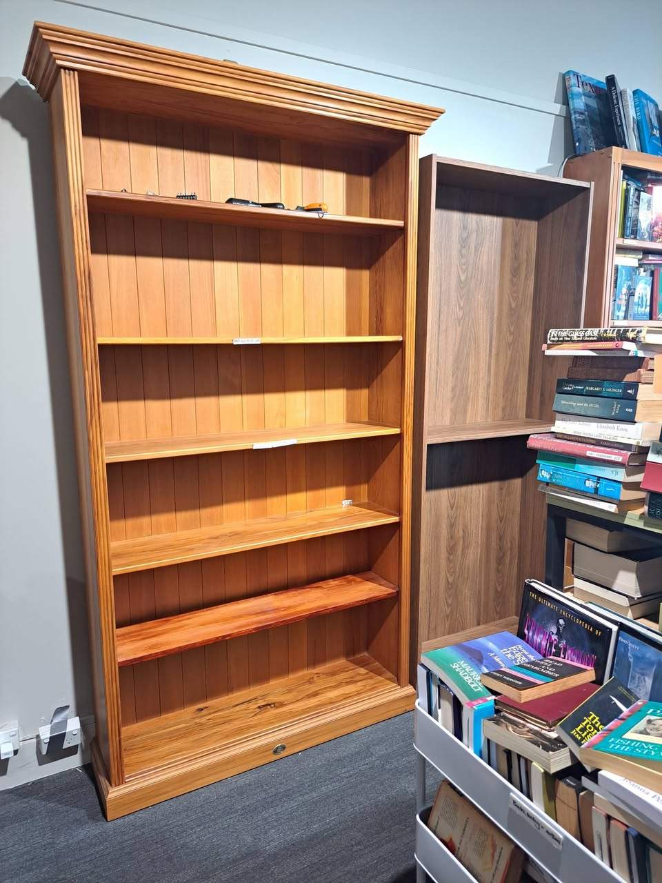 Ch-ch-ch-changes
Came in on our day off to change the little poetry shelf over for a nice big one
Open again on Wednesday