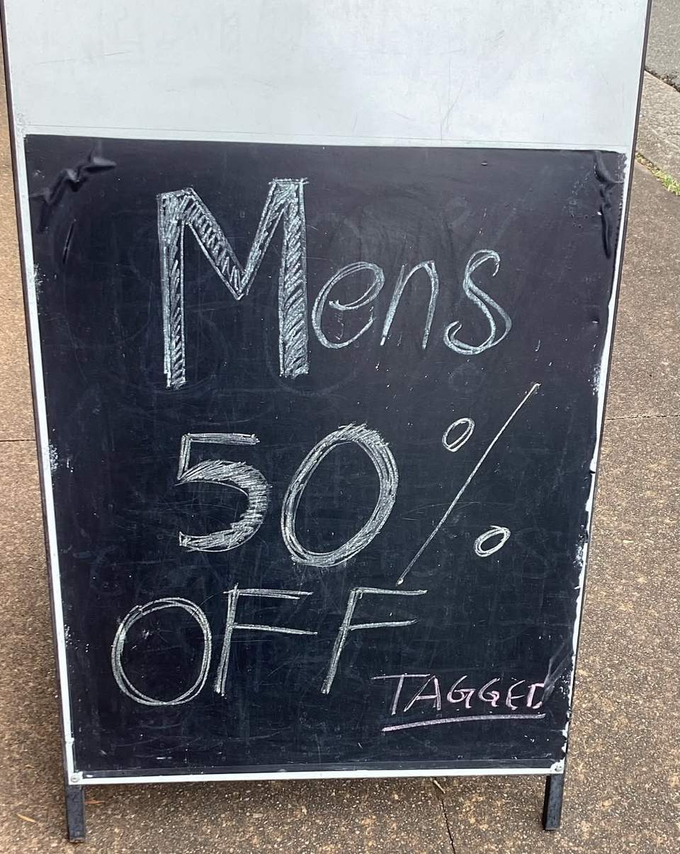 Selected menswear 50% OFF!