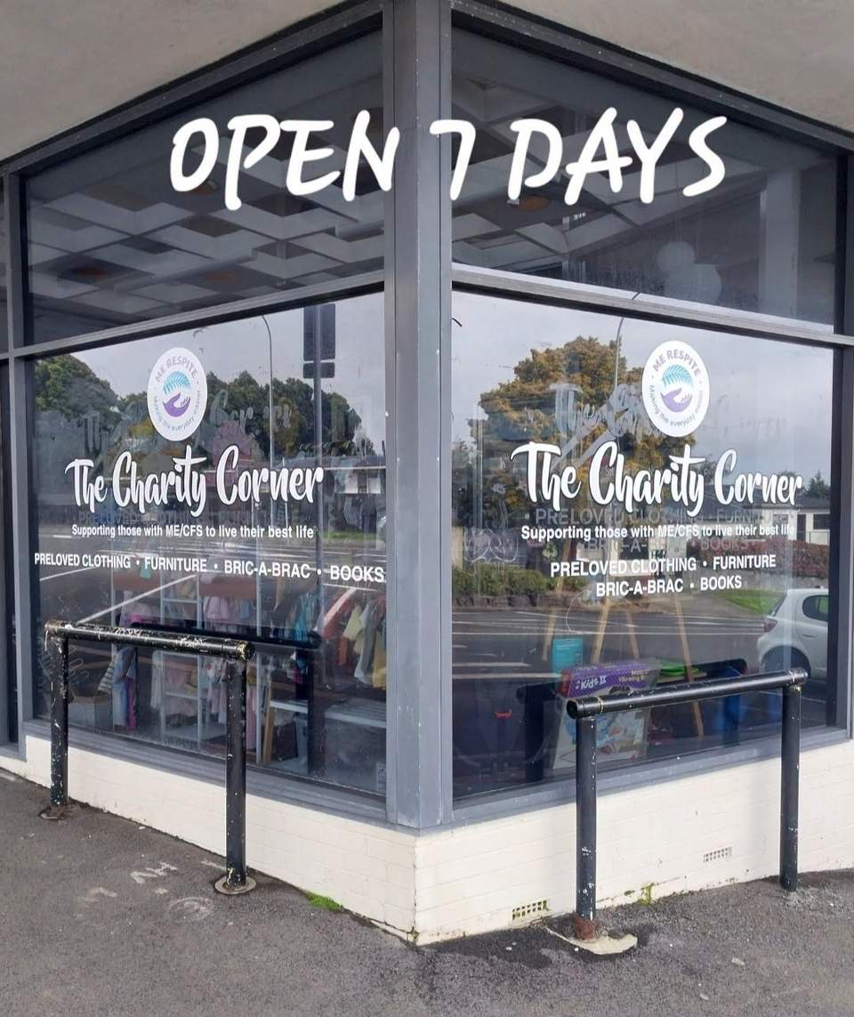 Sunday Mash Up
Open 11- 3 Today
If you are interested in any of the items shown , Please contact the  shop directly  by PHONE
        09 620 0399
                The Charity Corner
Supporting those living with ME/ Chronic Fatigue Syndrome & Fibromyalgia
1484 Dominion Road
Mt Roskill
At the roundabout with Richardson Road     Mon - Fri 10 - 5
Sat           10 - 4
Sun          11 - 3
PH 09 620 0399