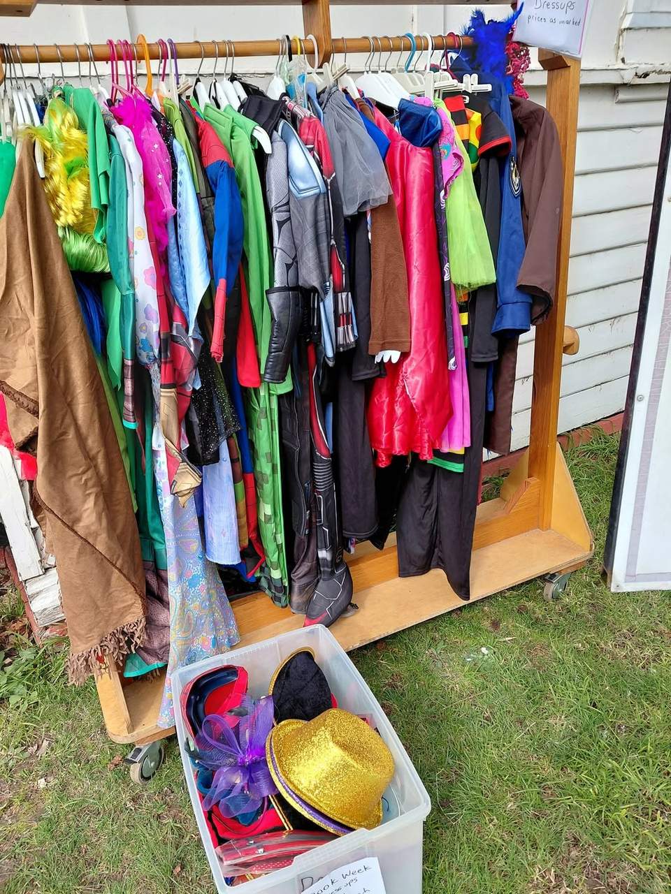 Book week dressups are available now. Prices as marked.
