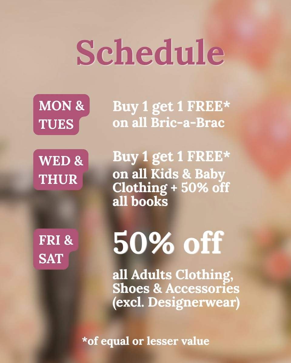 AUCKLAND OUR BIRTHDAY WEEK STARTS TODAY!!
 Check out our schedule so that you can take advantage of all the offers we are having this week
 You definitely don't want to miss this.
Sales are running this whole week, from 12 - 17 October, plus, spend $40 or more in store and enter our prize draw to win 1 of 2 $100 vouchers!!
This really is a celebration for us, we have been able to achieve so much in our community in the 2 years we have been open and we are so so grateful for everyone who has helped us get here - staff, customers, volunteers, business partners, family and friends. We couldn't have done this without you.
From the bottom of our hearts, thank you. Now come celebrate with us
272a Ti Rakau Drive, Burswood, East Tāmaki
Tag some one who needs to know about this!