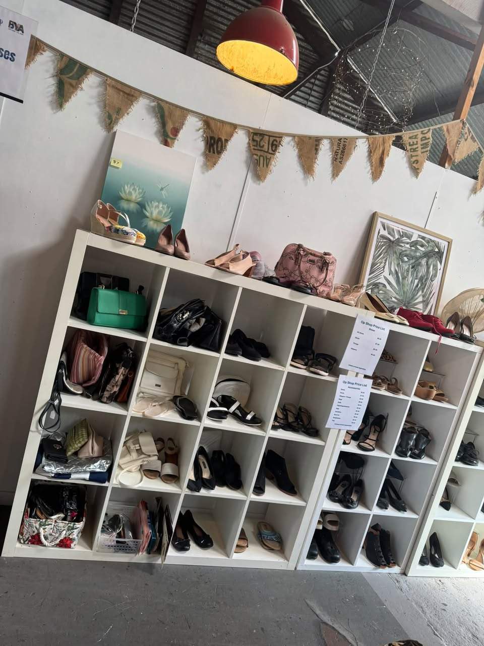 HAPPY THURSDAY FOLKS!
We are open today 9:30-2:30 so come on down!
We are accepting donations and have plenty to look through!
Have added an extra pic today for those asking about the sizing on the purple Doc's (they are still available
)
Hope to see you all today!
Open everyday except Tuesday 9:30-2:30
