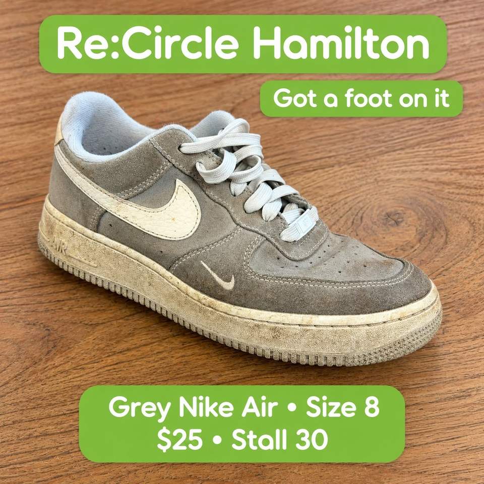 GOT A FOOT ON IT
Hamilton, spot your size? Best put your foot in the door before someone else walks away with your favourites!
 ASICS trainers — EU39, $17.50
 Grey Nike Air — size 8, $25, stall 30
 Converse high-tops — $29, stall 8
 Pink Vans — size 6.5, $60, stall 77
 Grey & white Adidas — US9, $10, stall 42
Give a great pair its next outing. Pop in, try them on and find your fit — these secondhand finds are available while stocks last.
 Re:Circle Hamilton
313 Victoria Street, Hamilton CBD
Shoes you never reach for? Rent a stall and turn your clear-out into someone else's next find. Track your sales in real time — we do the selling while you get on with life.
#ReCircleHamilton #HamiltonCBD #HamiltonNZ #SecondhandSeptember #SecondhandStyle #SneakerFinds #ShopCircular