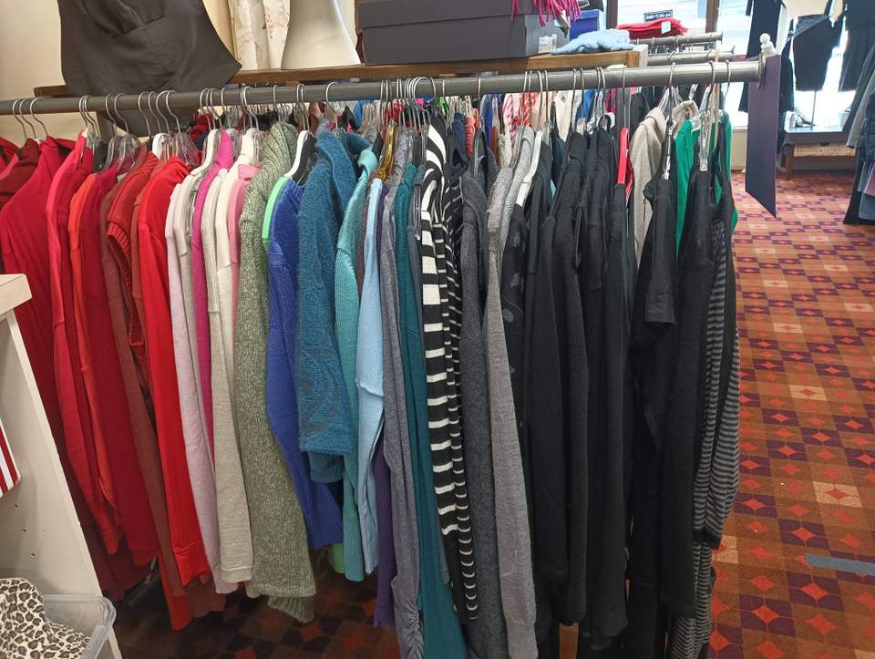 All wool and merino is two for $15; women’s scarves are two for $3.