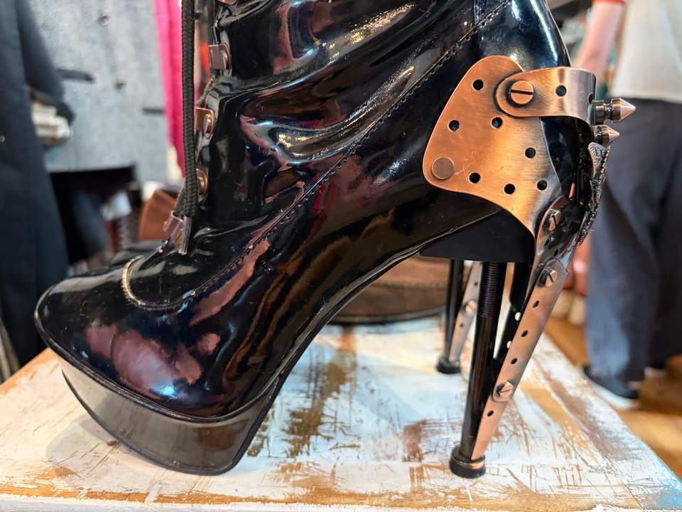 Practical? Perhaps not. Spectacular? Definitely!
These incredible steampunk stiletto boots have hit the floor, and we are pretty sure they won't stick around too long.
The Shed
Open 7 days | 9am to 5pm
NEW: Sip & Shop 5-7pm Fridays
4/1 Dairy Rd, Fyshwick