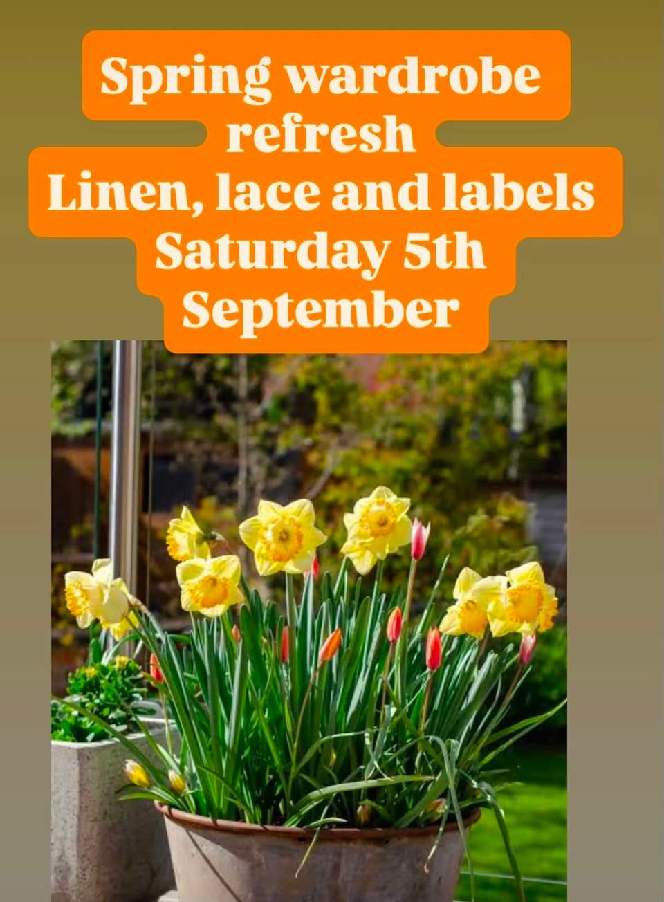 Special drop of linen, lace and labels Saturday 5 September 9-1 pm Pop in and say Hi🌷