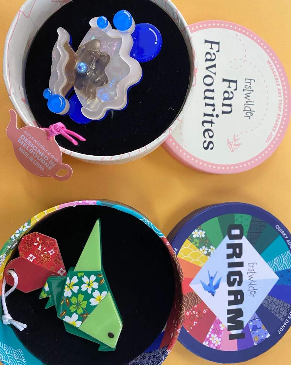 Erstwilder brooches. $25 usually worth $60.00.
Available from Rotary Recycles shop Great Western Highway Blaxland