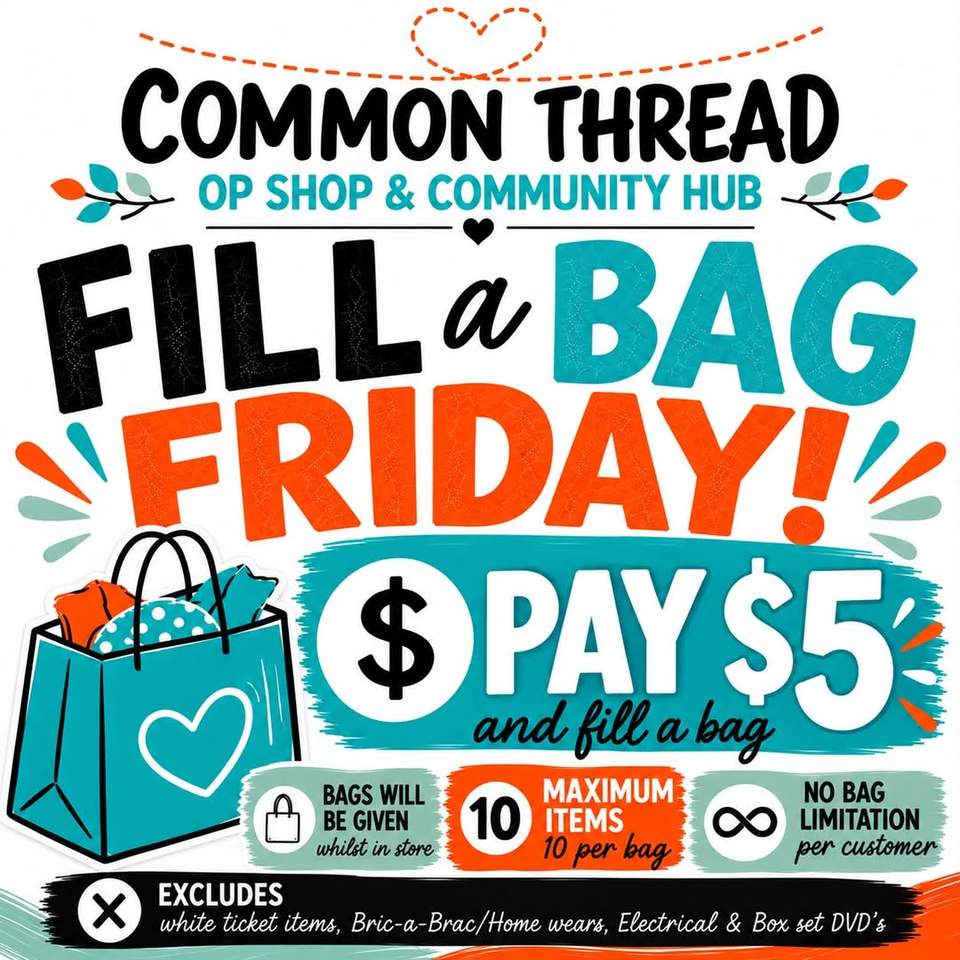 It’s Back FILL-A-BAG Friday, 10am-5pm
See you soon