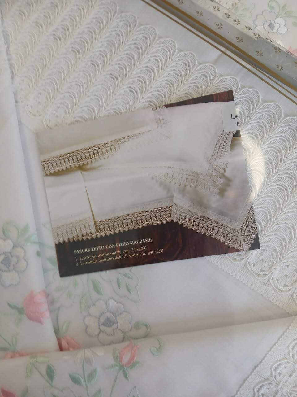 Exquisite Italian linen hand embroided sheets and pillow cases $50 hurry in going fast.