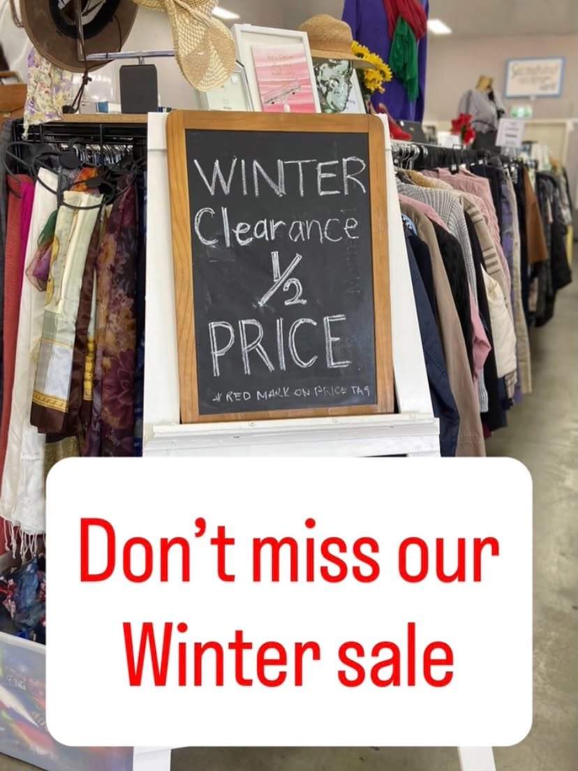 ***Grab a bargain***
Markdowns on selected furniture, pictures and winter clothes.
Open today until 5
CLOSED TOMORROW
Open Saturday 9-5