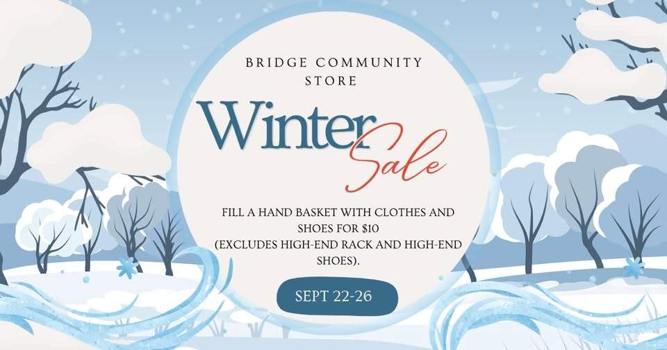 Looking to start the week off right??
Stop by and shop with us!
321 Fraser street, Tauranga
Open Tuesday - Saturday 8:30-4
Closed Sunday & Monday
We have a great clothing sale going on all week toi! Fill a hand basket with shoes & clothes ( excludes high end racks) for $10!!
If you have pre loved items to donate, call us at 07 5710775 or msg us at admin@bridgeputreach.org.nz to get a free pick up booked in.