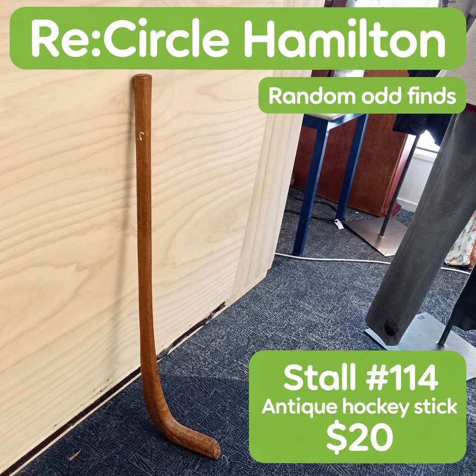 WEIRD, WONDERFUL & ONLY AT RE:CIRCLE HAMILTON
You never quite know what’s waiting in store — and these gloriously random finds are proof:
 Pocket knives — $16 each
 Biggles figure — $65
 Swift stoneware pot — $35
 Antique croquet stick — $30
 Antique hockey stick — $20
All from stall #114, all one-offs, and all ready to disappear the moment the right person spots them. See something that feels made for you? Don’t wait.
 Re:Circle Hamilton
313 Victoria Street, Hamilton CBD
Got unusual treasures gathering dust? Rent a stall, track your sales in real time, and let us do the selling while you get on with life.
#ReCircleHamilton #HamiltonCBD #HamiltonNZ #Oddities #VintageFinds #SecondhandTreasures #ShopCircular