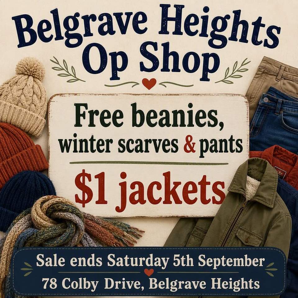 "What's this week's bargains, you ask?" * Free beanies, winter scarves & pants * $1 jackets