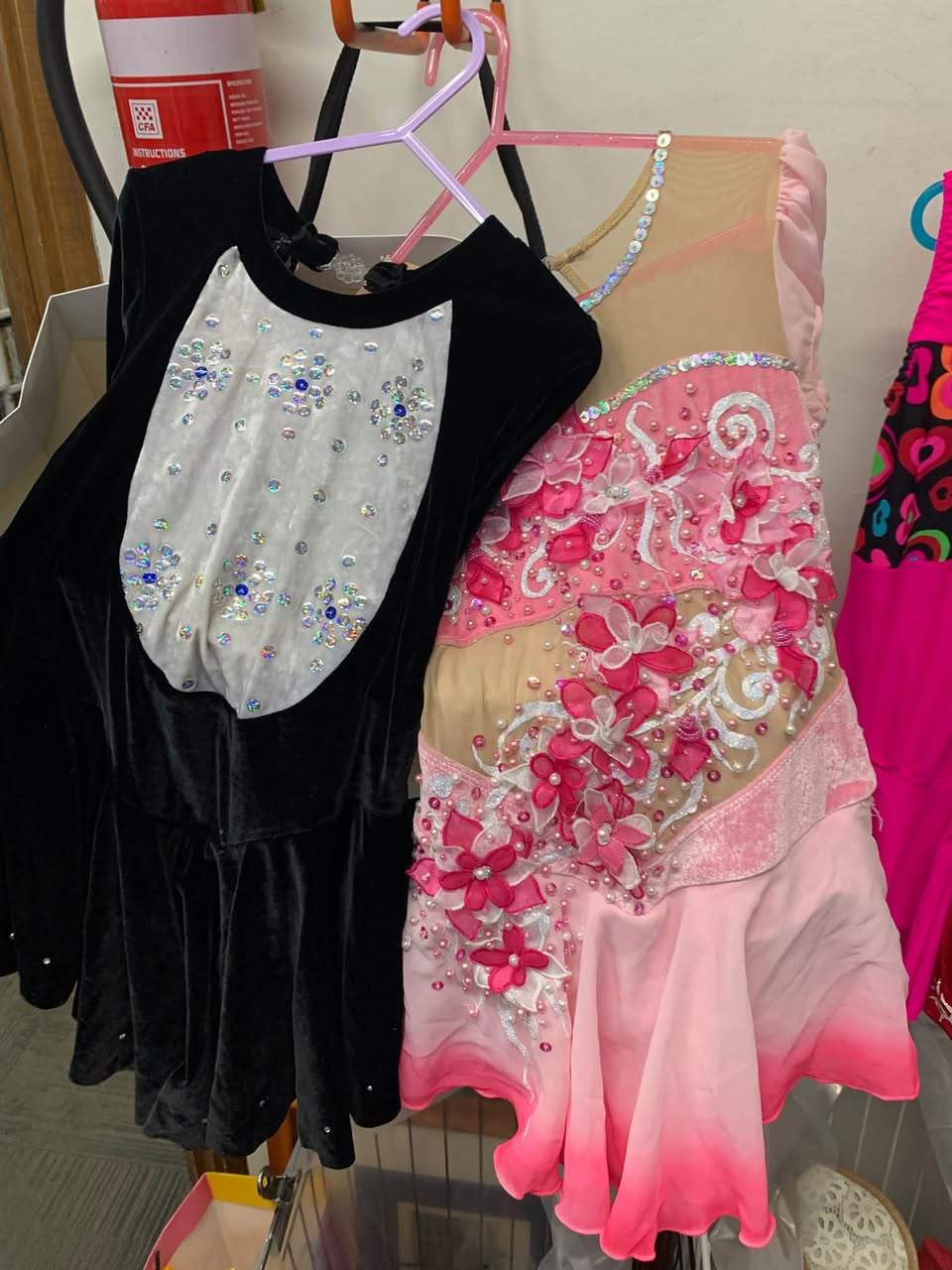 We have some great dance costumes for sale!
They are on the children’s clothing rack. Size probably 6/8?