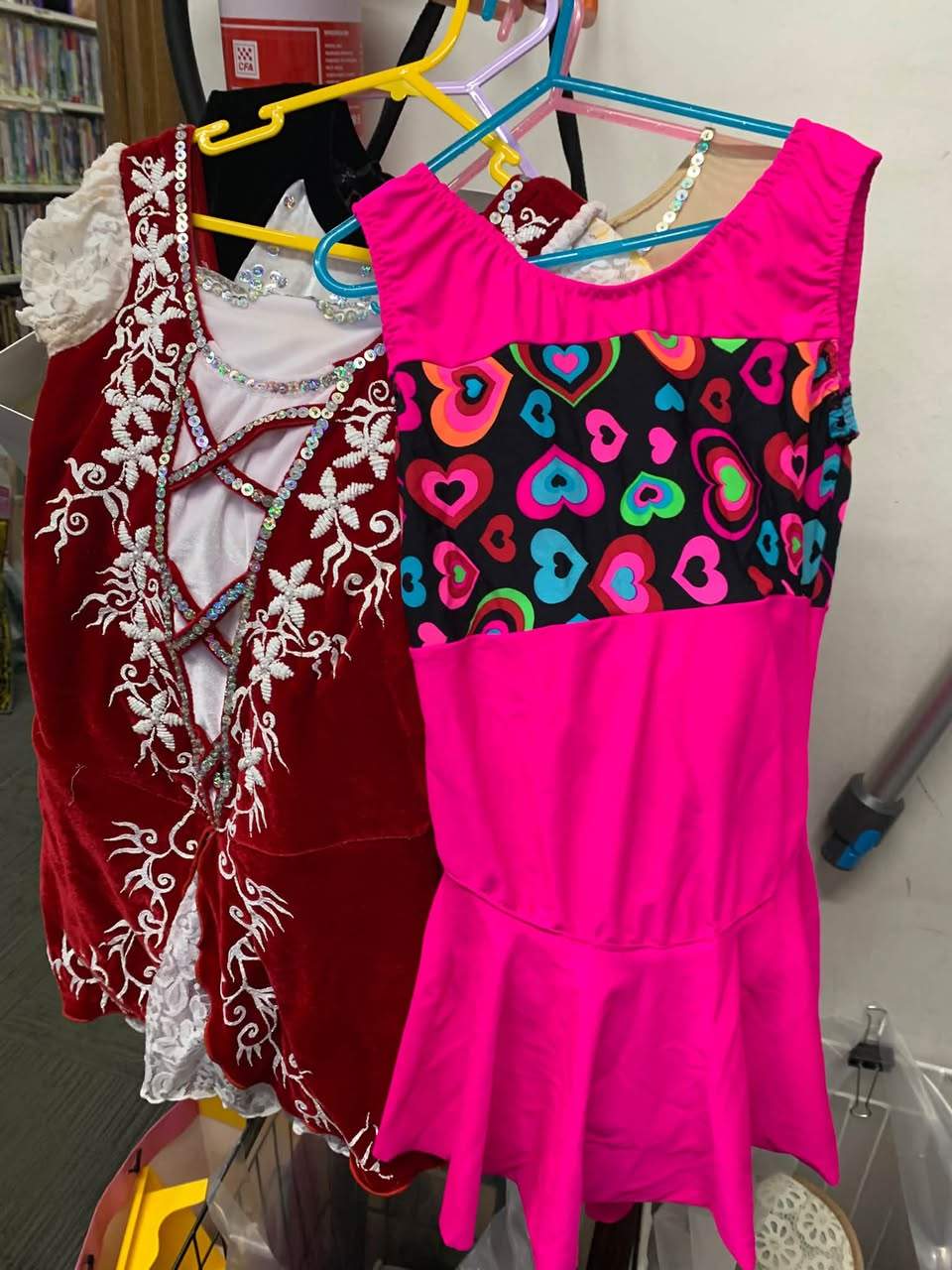 We have some great dance costumes for sale!
They are on the children’s clothing rack. Size probably 6/8?