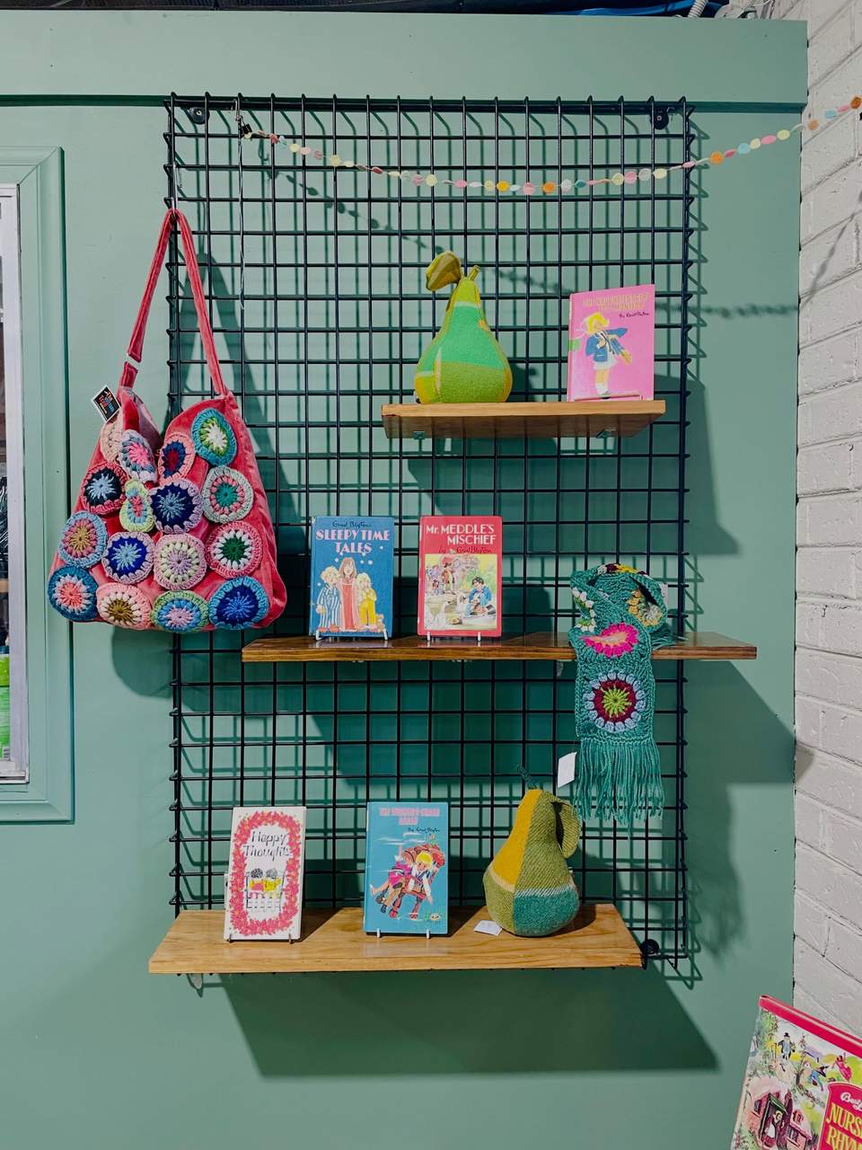 Here’s a selection of our lovely Spring collection- available on both our feature wall and cafe corner tomorrow! Lots of upcycled textiles, wool blanket off cuts turned into doorstops and bunting, donated crocheted circles reimagined in various gorgeous ways… handmade tapestries and stitcheries as well as lovely spring items that will bring a freshness to your home after the winter cold! Why not usher in the new season with something special from The Mustard Tree🌼🌸🧡