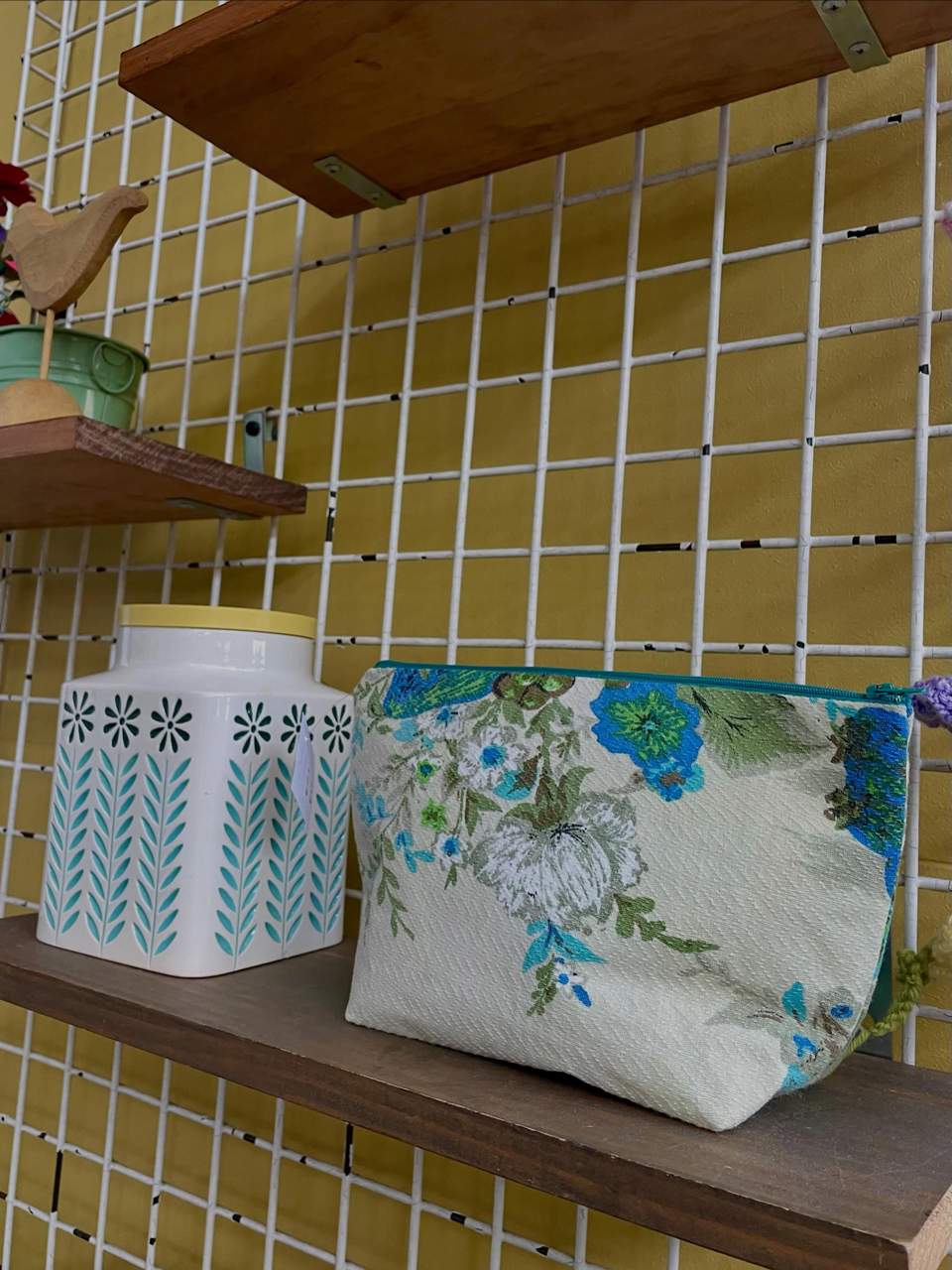 Here’s a selection of our lovely Spring collection- available on both our feature wall and cafe corner tomorrow! Lots of upcycled textiles, wool blanket off cuts turned into doorstops and bunting, donated crocheted circles reimagined in various gorgeous ways… handmade tapestries and stitcheries as well as lovely spring items that will bring a freshness to your home after the winter cold! Why not usher in the new season with something special from The Mustard Tree🌼🌸🧡
