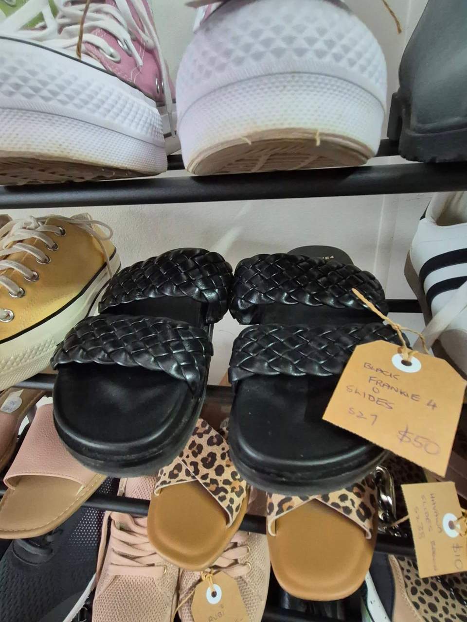Lots of new jigsaw puzzles in stock, priced between $10 - $25. Frankie 4 sandals, size 37, $50.