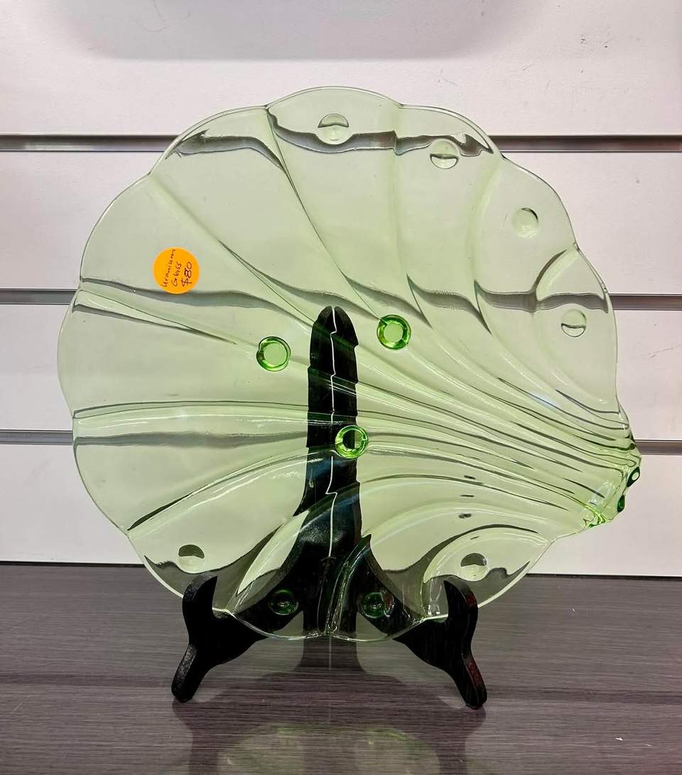 If you are a collector of uranium glass, this would be a fabulous addition to your collection. Available now in our cabinet. $80. Wednesday 23rd September.